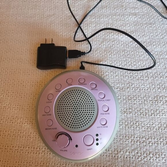 SONEIC Lilac Model #SC1350 Electric or Battery 10 White Noice Sounds Machine - Picture 1 of 5